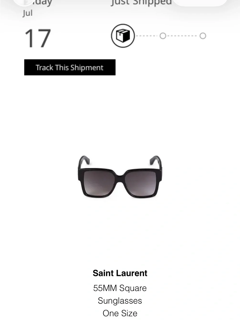 Saint Laurent Women's Oversized Black Square Sunglasses with Gradient Lenses